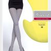 Fiore | Fiore Blickdichte, Modisch Gemusterte Strumpfhose Lucinda Von Fiore Graphite