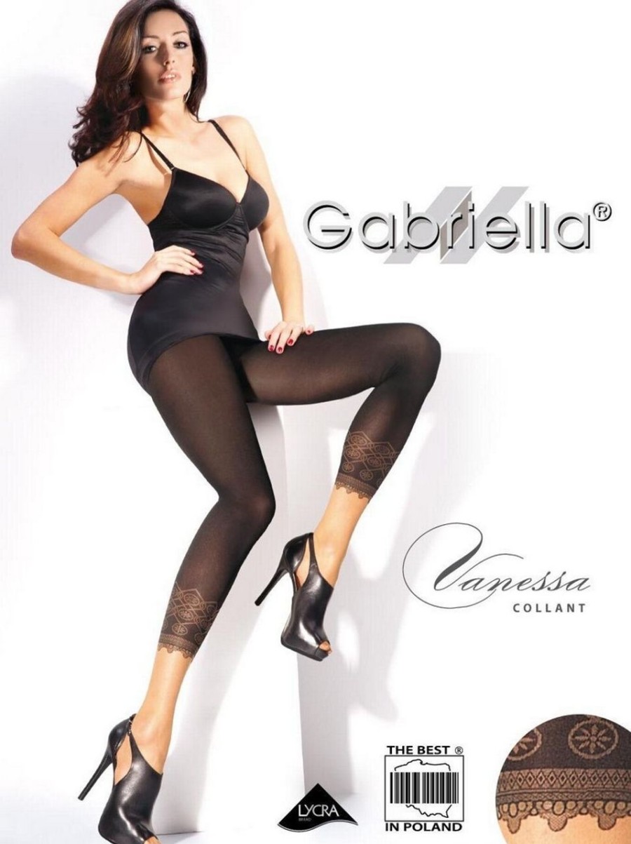 Gabriella | Gabriella Gabriella Zweifarbige Feinstrumpfhose Leggings-Look Vanessa