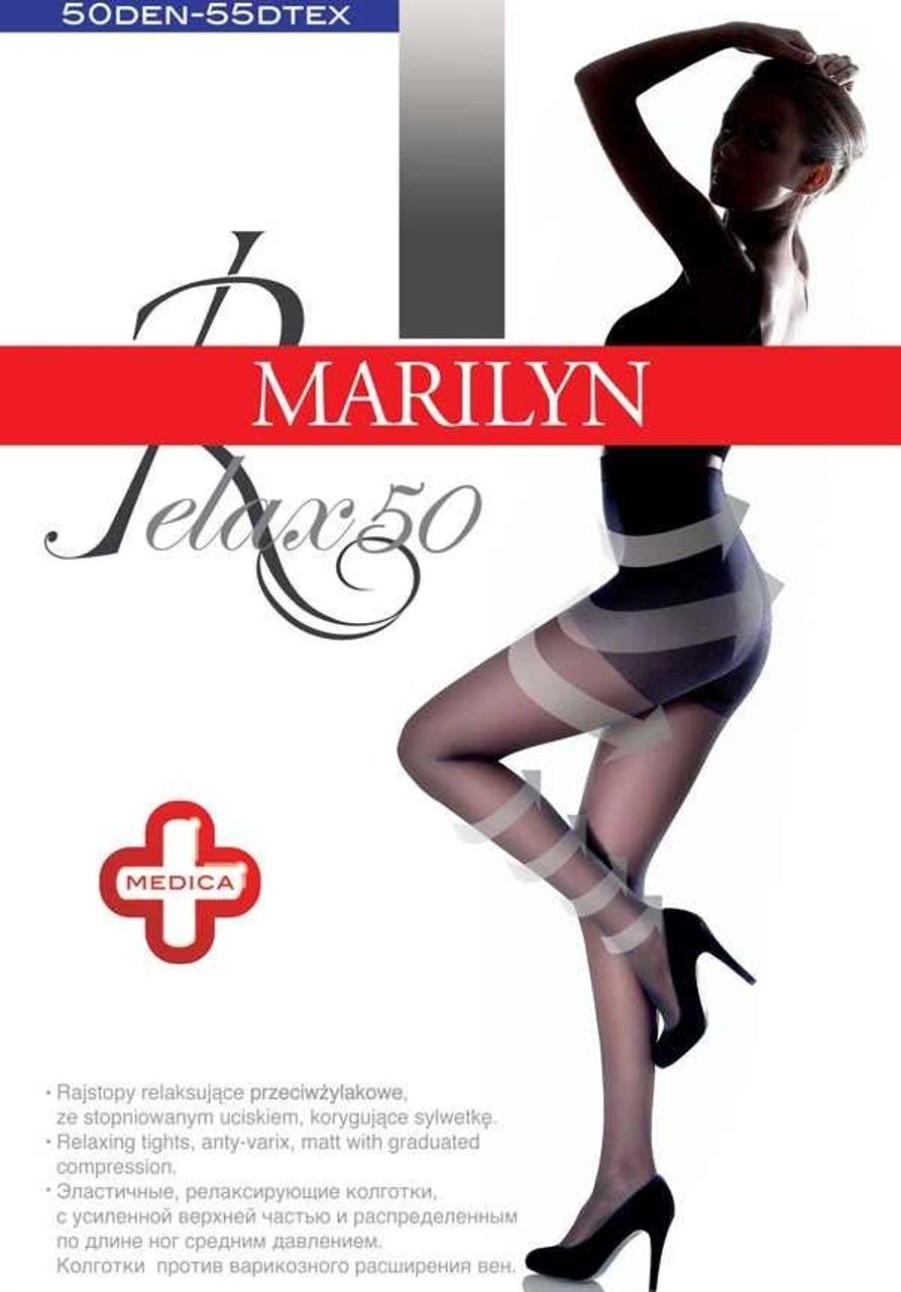 Marilyn | Marilyn Marilyn Glatte Feinstrumpfhose Mit Entlastender Druckverteilung Relax, 50 Den