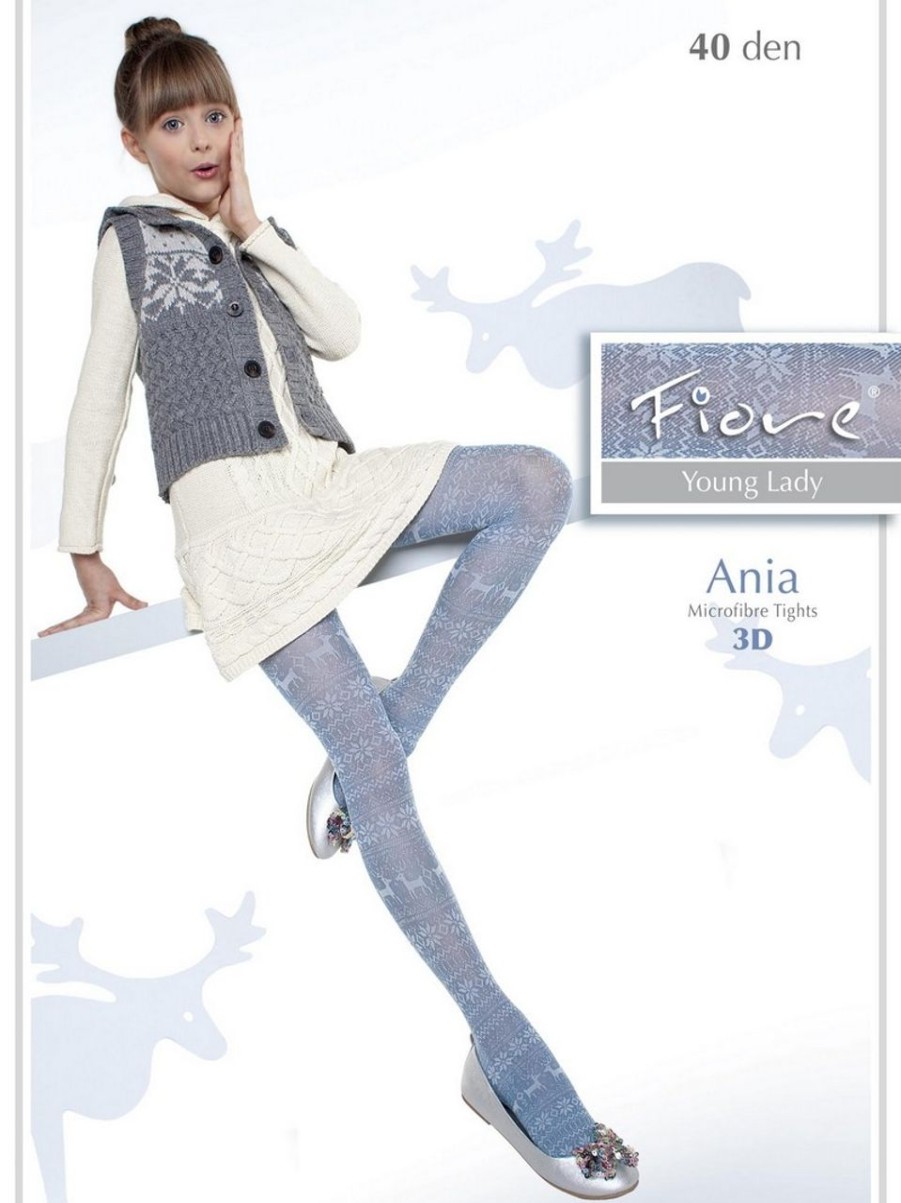 Kinderstrumpfhosen, -Leggings | Fiore Fiore Modische Strumpfhose Mit Norwegermuster Ania 40 Den