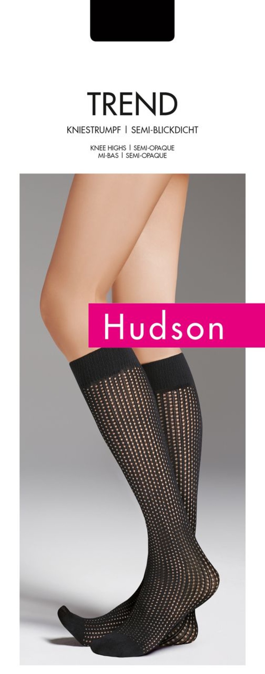 Hudson | Hudson Semi-Blickdichte Kniestrumpfe Mit Modernem Ajourmuster Von Hudson Black