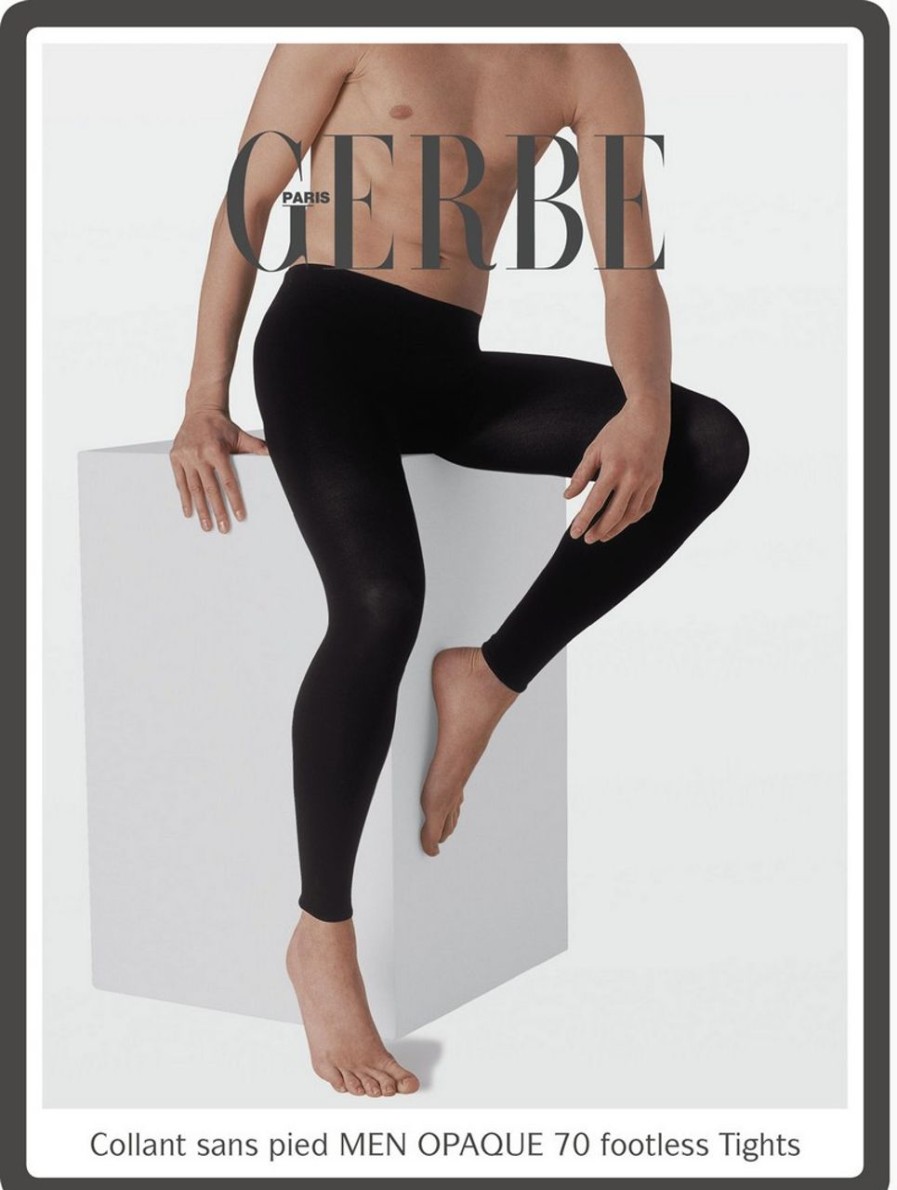 Gerbe | Gerbe Gerbe Blickdichte Leggings Fur Manner Opaque 70 Den Noir