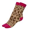 Fiore | Fiore Blickdichte, Weiche Sockchen Mit Hohem Baumwollanteil Und Angesagten Leopardentupfen Von Fiore Tan