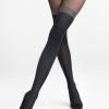 Marilyn | Marilyn Strumpfhose Mit Overknee-Optik Und Glamourosem Lurex-Effekt Von Marilyn Black-Silver