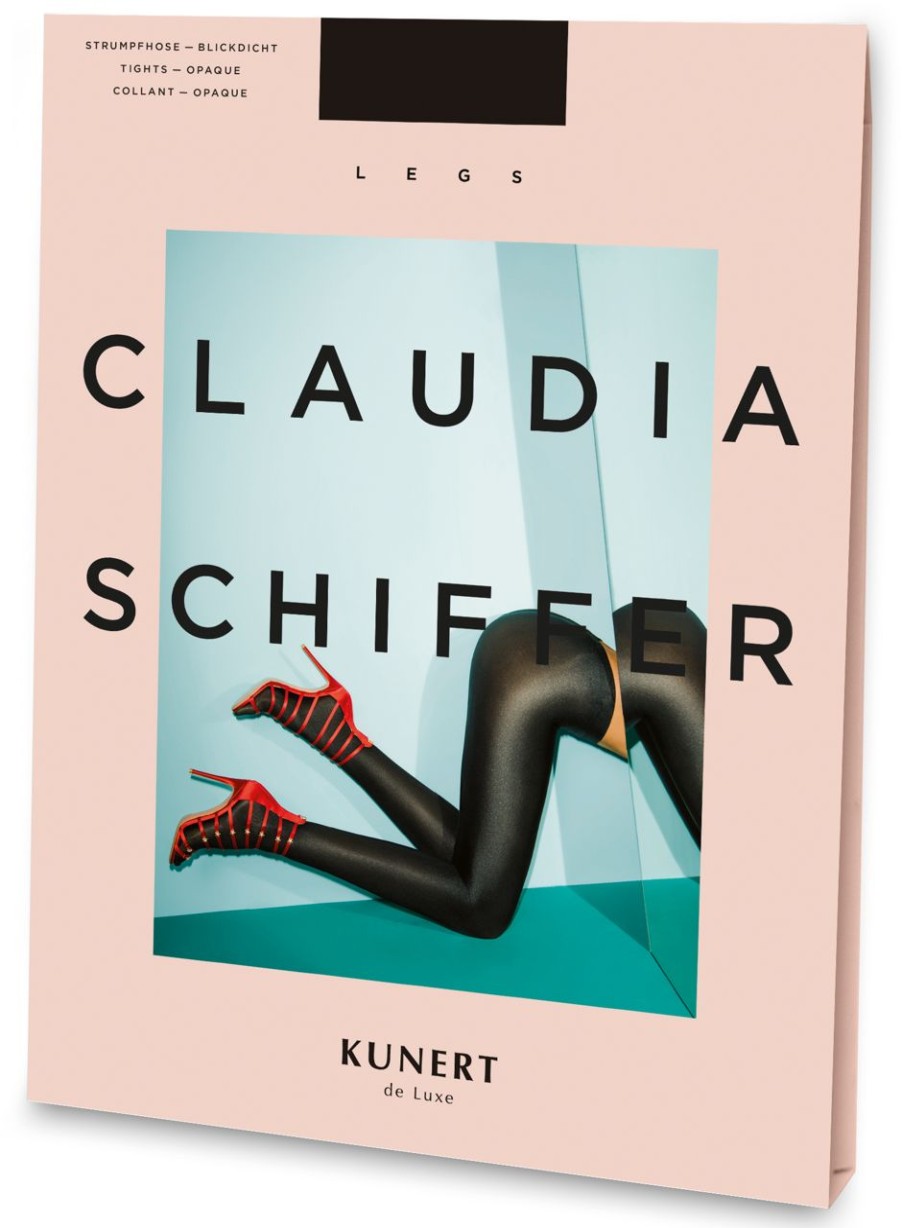 Kunert | Kunert Kunert De Luxe Claudia Schiffer Legs Shiny Opaque - Hochglanzende Strumpfhose Black