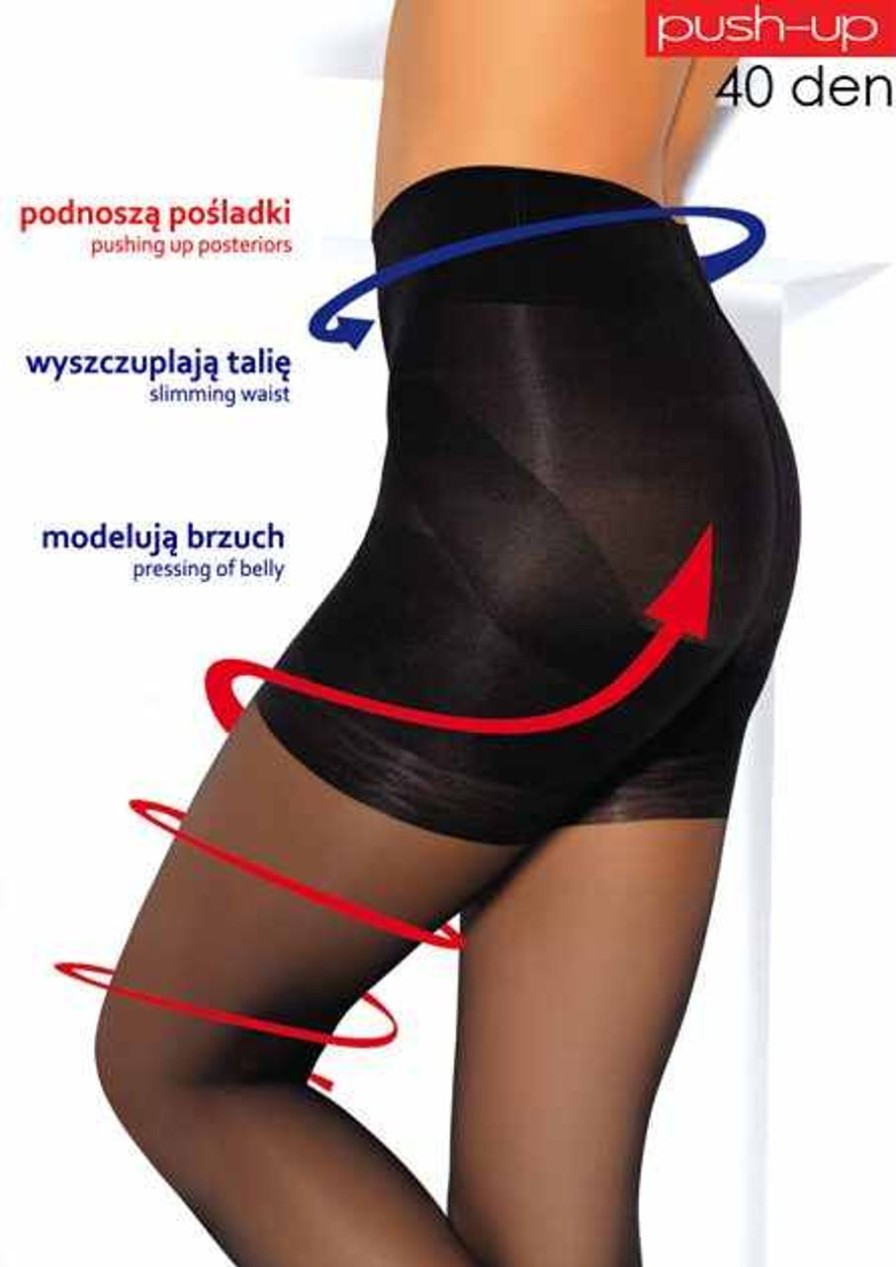 Push-Up-Effekt | Tespol Figurformende Push-Up-Strumpfhose Elianto 40 Den Visone