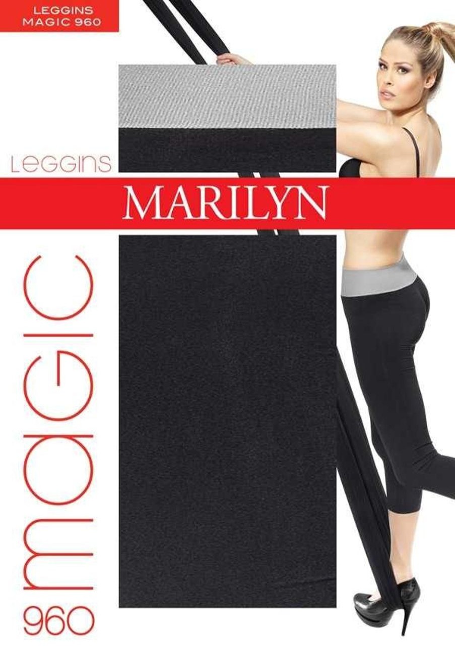 Marilyn | Marilyn Marilyn Bequeme Baumwoll-Leggings Magic, 180 Den Black-Pink