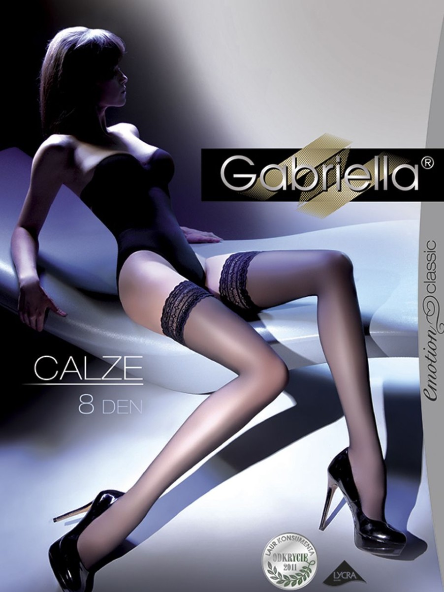 Gabriella | Gabriella Gabriella - Klassische Halterlose Strumpfe Calze, 8 Den