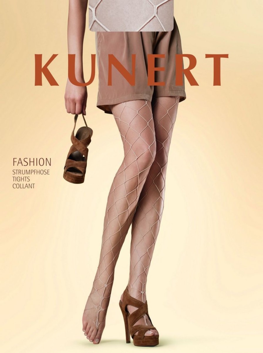 Kunert | Kunert Kunert Weiche Netzstrumpfhose Mit Offener Spitze Peeptoe Fishnet Black