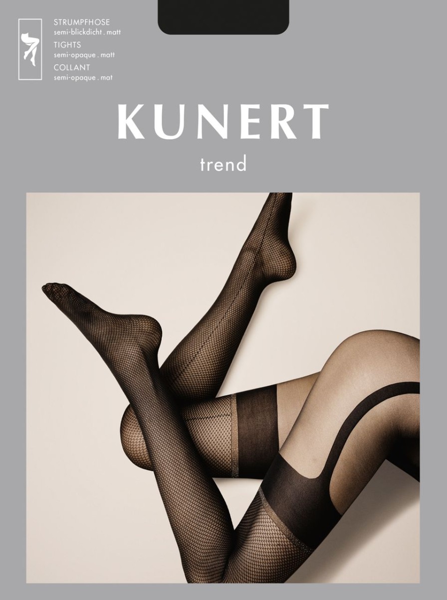 Kunert | Kunert Strumpfhose Mit Feinem Netzmuster Und Straps-Optik Von Kunert Black