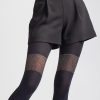 Marilyn | Marilyn Blickdichte Feinstrumpfhose In Strumpfoptik Mit Glamourosem Lurex-Effekt Von Marilyn Black-Silver