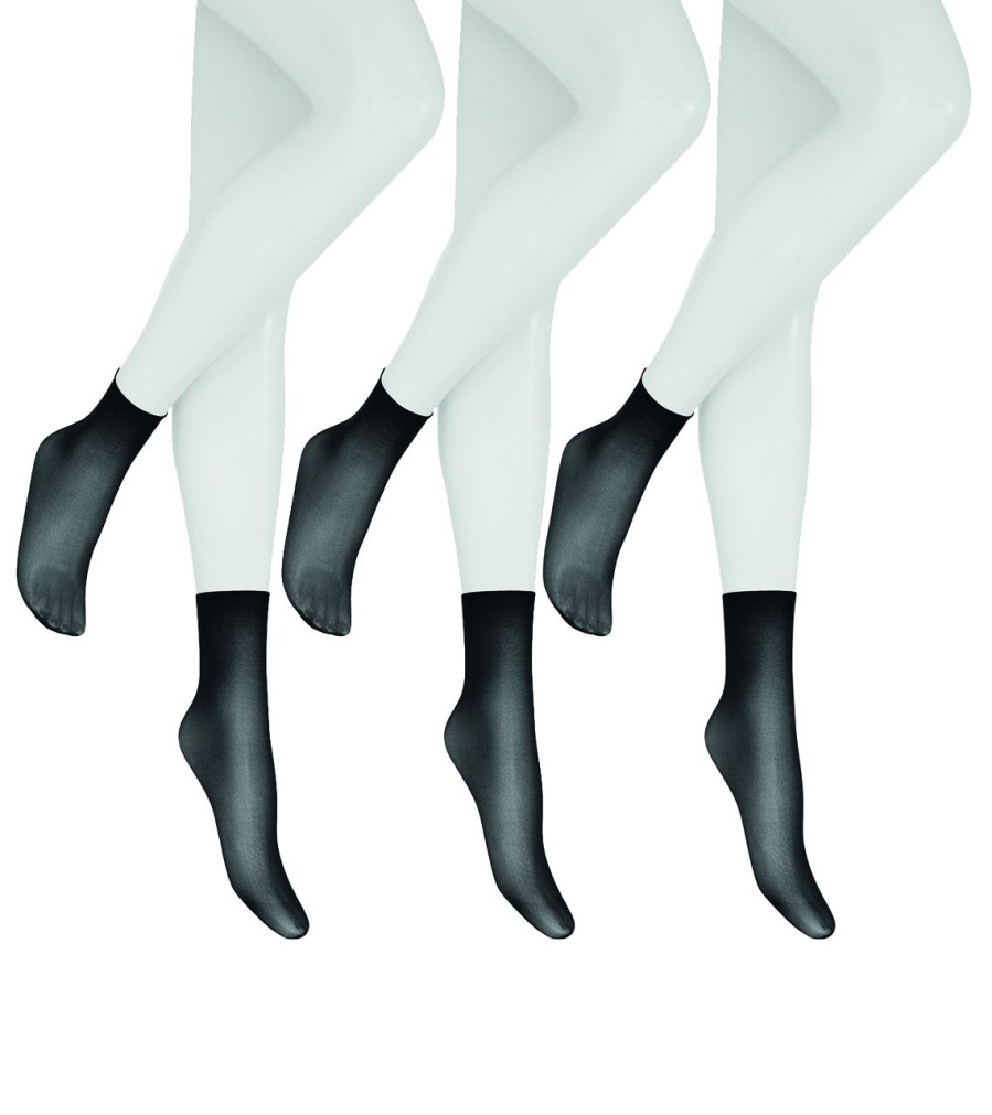 Hudson | Hudson Transparente Matte Feinsockchen Mit Rollrand Simply 20 Von Hudson - 3-Pack!