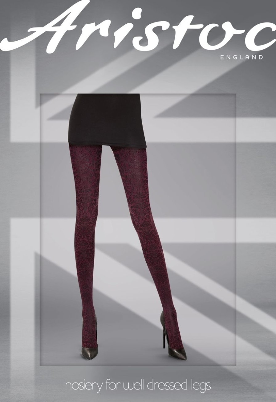 Aristoc | Aristoc Glamourose Strumpfhose Mit Opulentem Barockmuster Floral Opaque Tights Von Aristoc