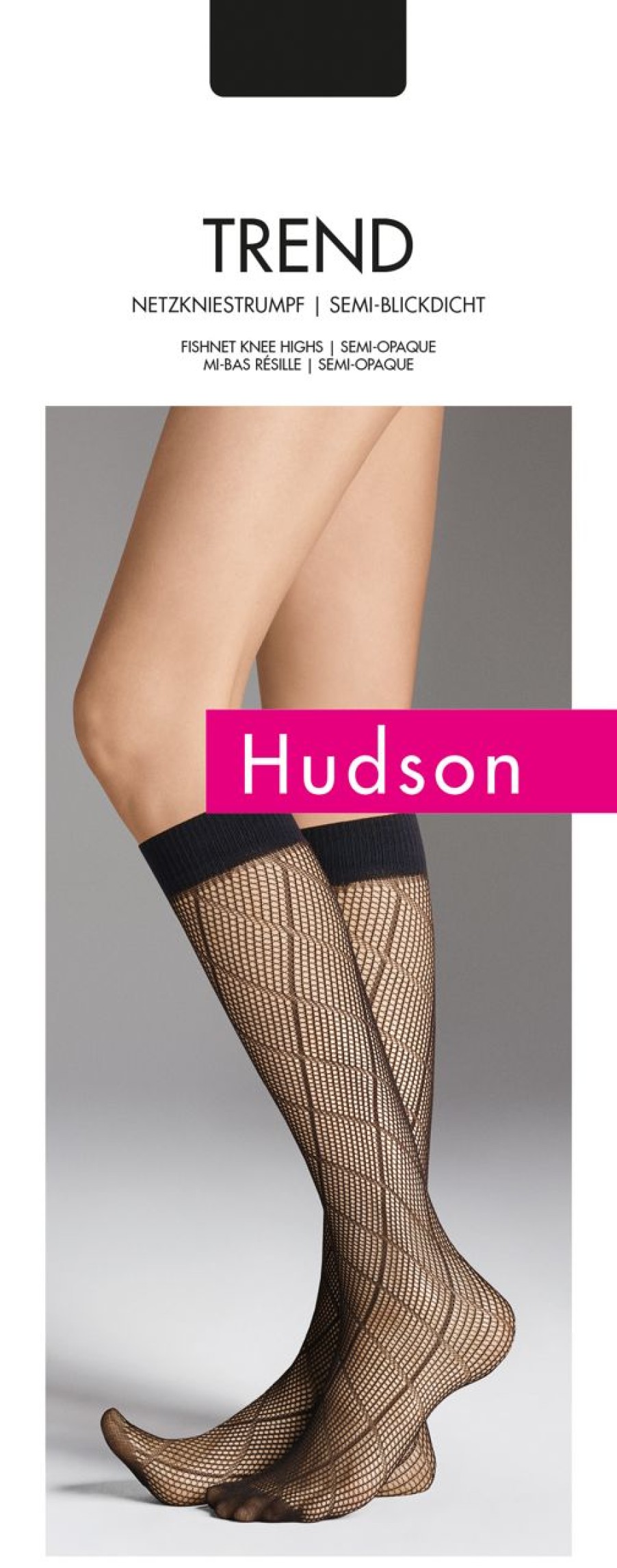 Hudson | Hudson Netzkniestrumpfe Mit Rautenmuster Von Hudson Black