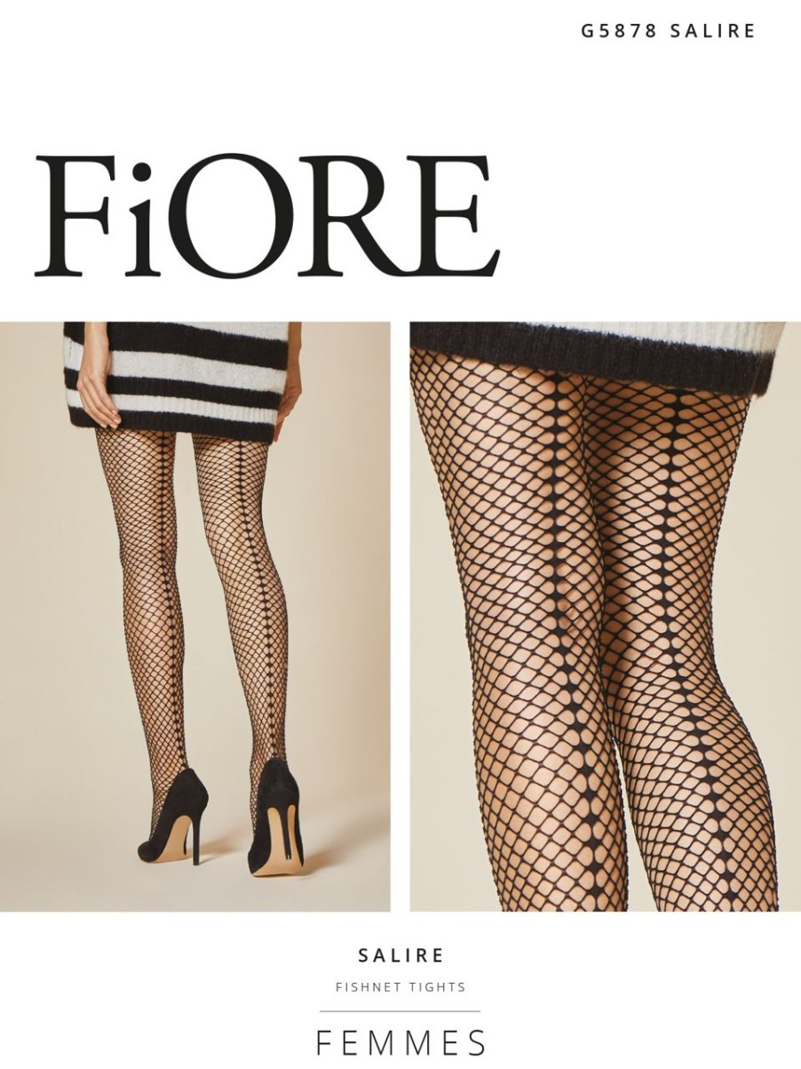 Fiore | Fiore Netzstrumpfhose Mit Verfuhrerischer Naht-Optik Salire Von Fiore Black