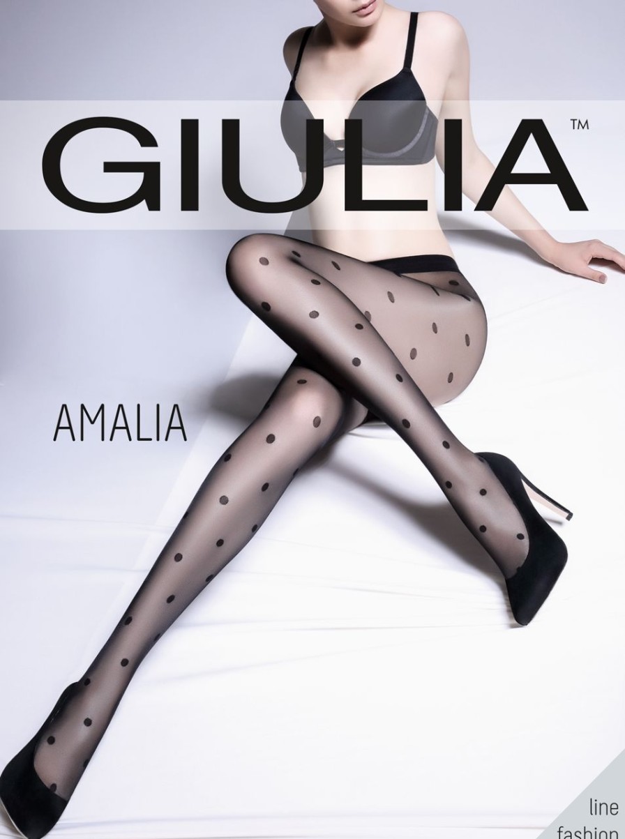 Giulia | Giulia Feinstrumpfhose Mit Tupfenmuster Amalia Von Giulia Nero