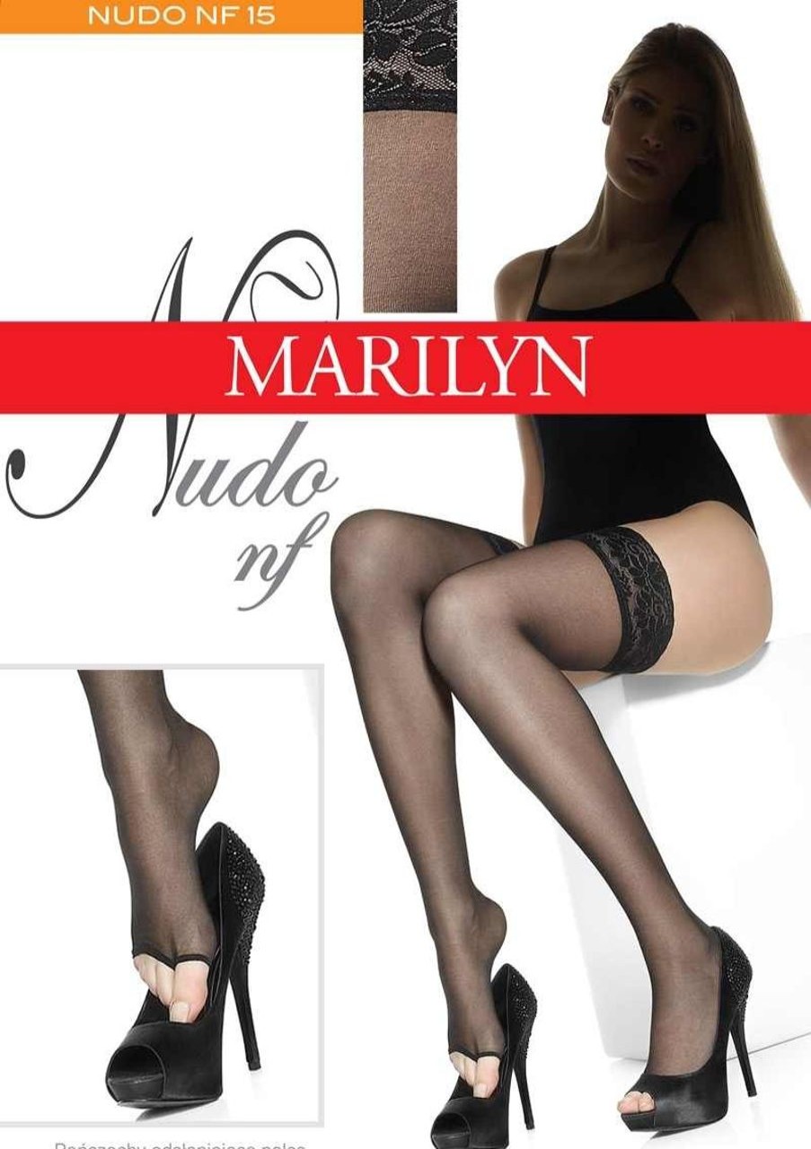 Marilyn | Marilyn Marilyn Halterlose Strumpfe Mit Offener Spitze Nudo 15 Den